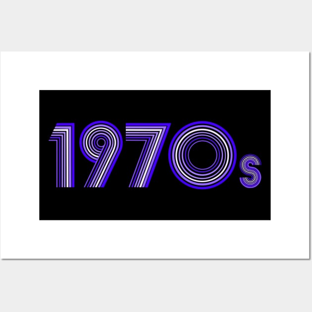 1970's Indigo Disco Font Wall Art by Art by Deborah Camp